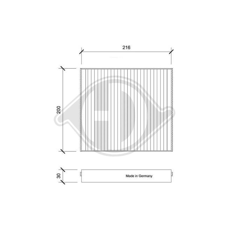 DIEDERICHS DCI0230 Pollen Filter | ML Performance UK Car Parts