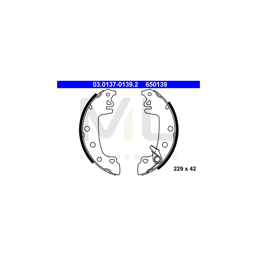 ATE 03.0137-0139.2 Brake Shoe Set | ML Performance Car Parts