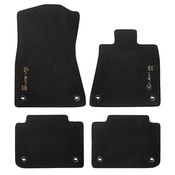 Genuine Lexus PW210-30008-C0 GS Phase 4 Black Textile Carpet Mats