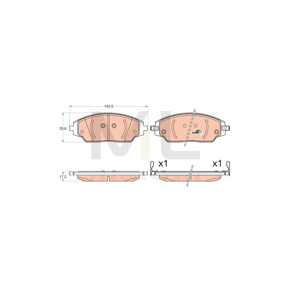 TRW Cotec Gdb3579 Brake Pad Set Prepared For Wear Indicator | ML Performance Car Parts