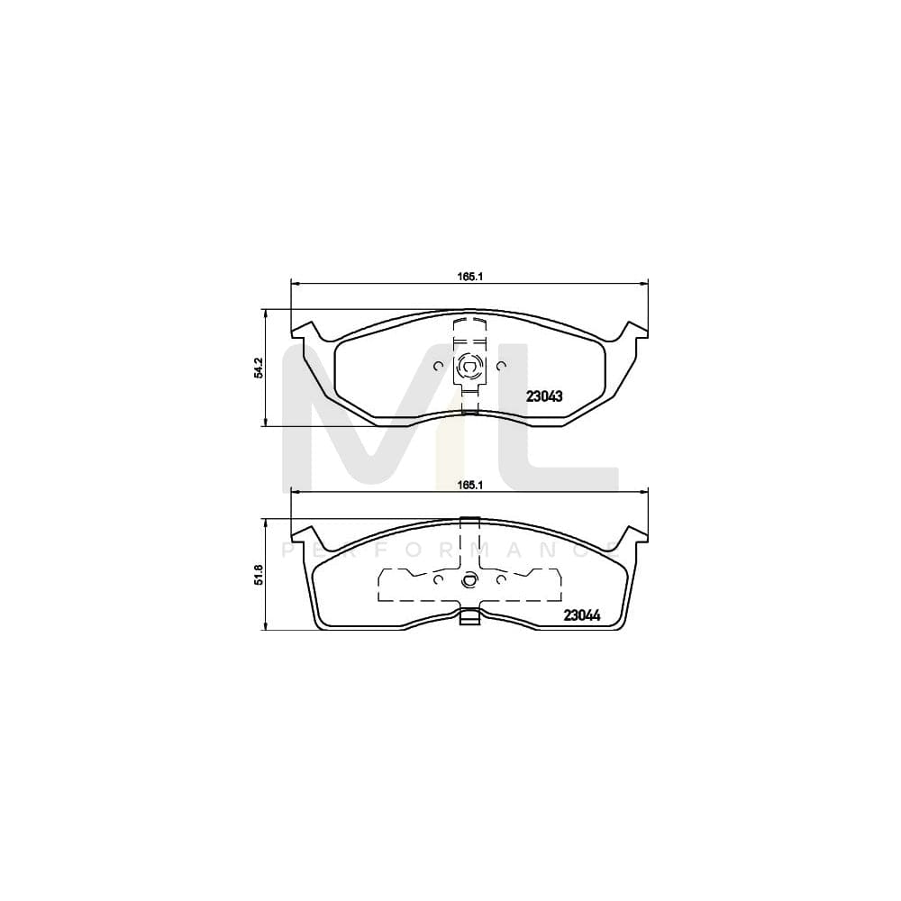 Hella 8DB 355 007-941 Brake Pad Set Not Prepared For Wear Indicator | ML Performance Car Parts