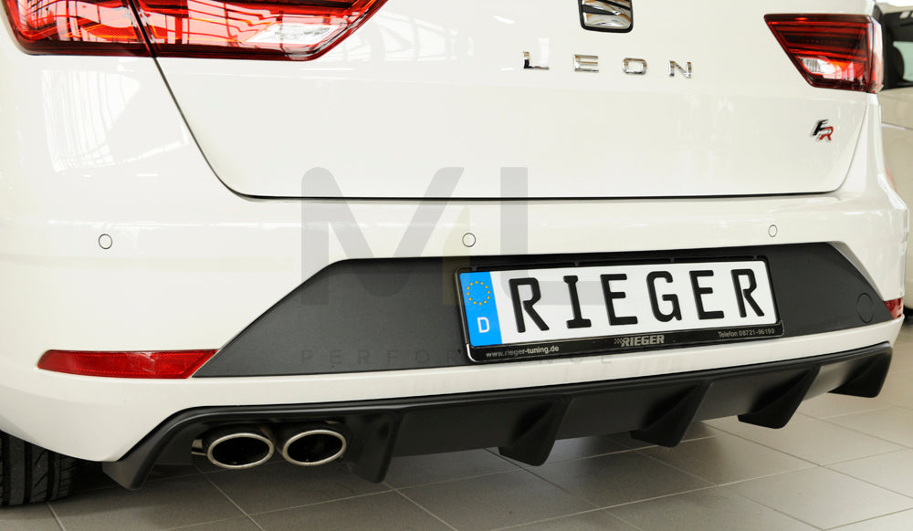 Rieger 00027035 SEAT 5F Leon FR Rear Diffuser 4 | ML Performance UK Car Parts