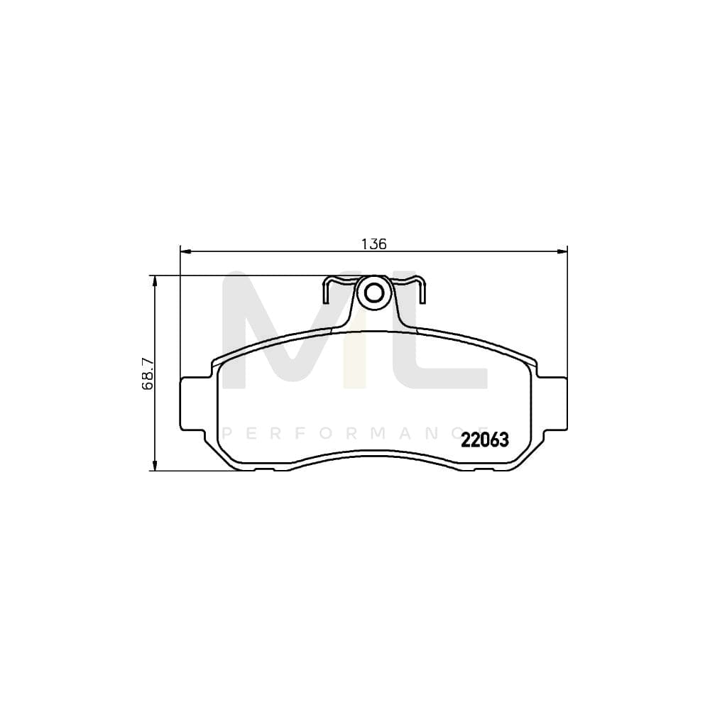 Hella 8DB 355 021-071 Brake Pad Set For Not Prepared For Wear Indicator | ML Performance Car Parts