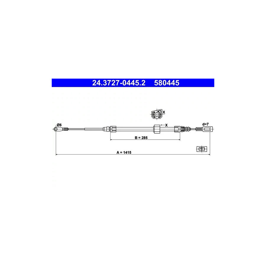 ATE 24.3727-0445.2 Hand Brake Cable Suitable For Mercedes-Benz Sprinter