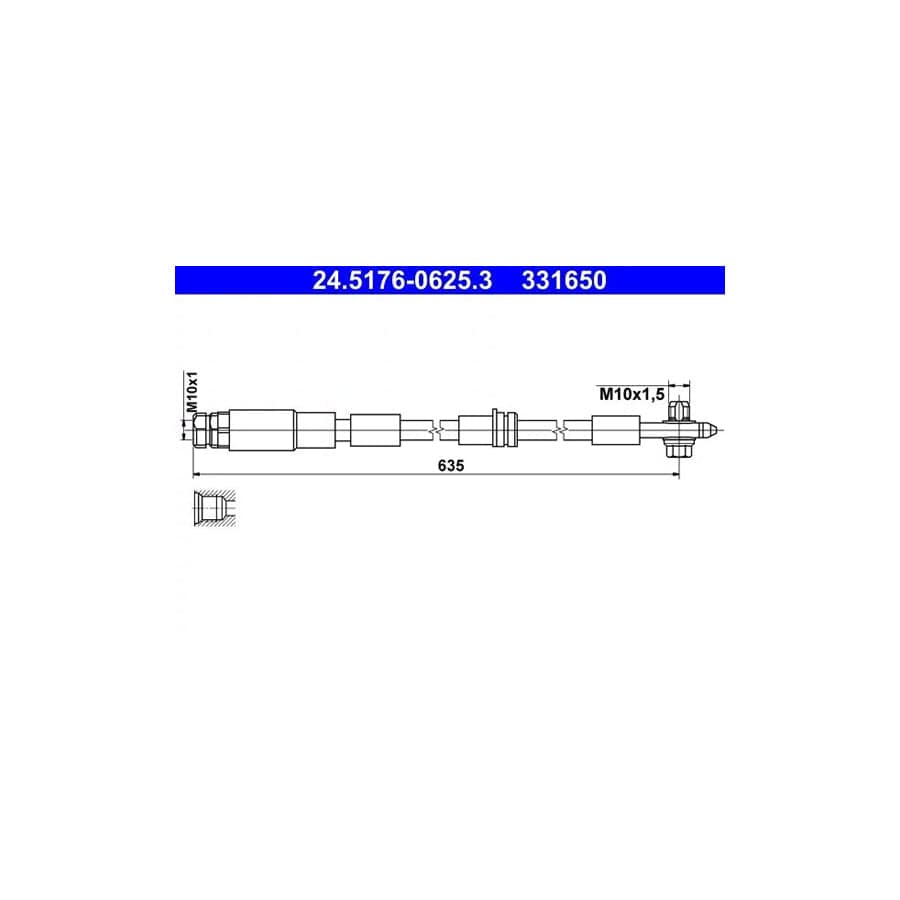 ATE 24.5176-0625.3 Brake Hose