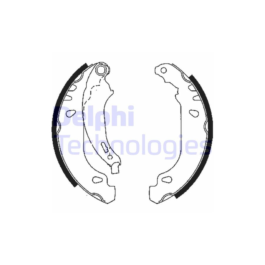 Delphi Ls1848 Brake Shoe Set For Peugeot 206