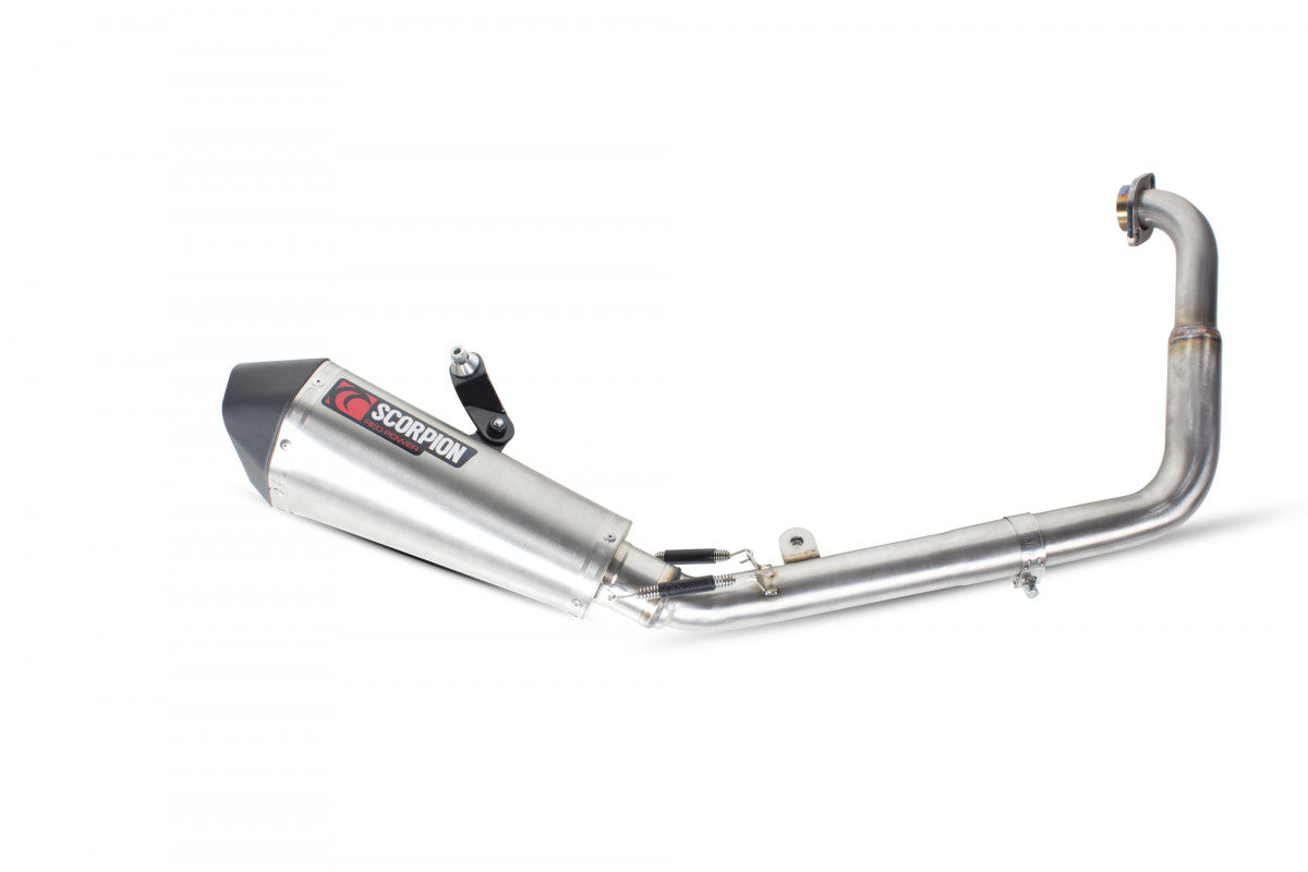 Scorpion RYA95SYSSEO Yamaha YZF-R125 Serket Taper Full System - Brushed Stainless Steel Sleeve | ML Performance UK UK