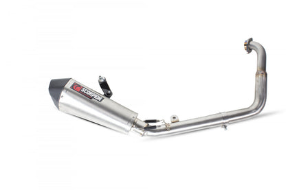 Scorpion RYA95SYSSEO Yamaha YZF-R125 Serket Taper Full System - Brushed Stainless Steel Sleeve | ML Performance UK UK