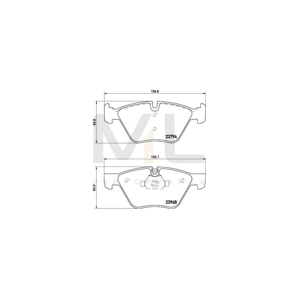 Hella 8DB 355 011-321 Brake Pad Set Prepared For Wear Indicator | ML Performance Car Parts