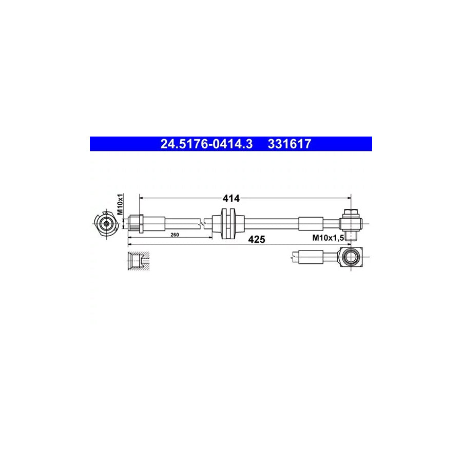 ATE 24.5176-0414.3 Brake Hose