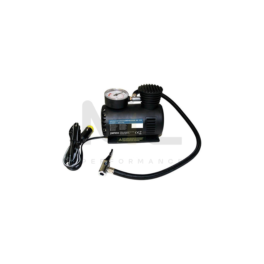 Petex 445110 Air compressor 12V, 250 psi, 18 bar, Electric, cigarette lighter powered portable | ML Performance Car Parts