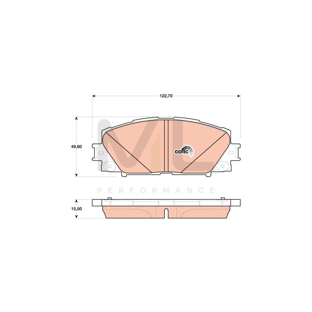 TRW Cotec Gdb4173 Brake Pad Set Not Prepared For Wear Indicator | ML Performance Car Parts