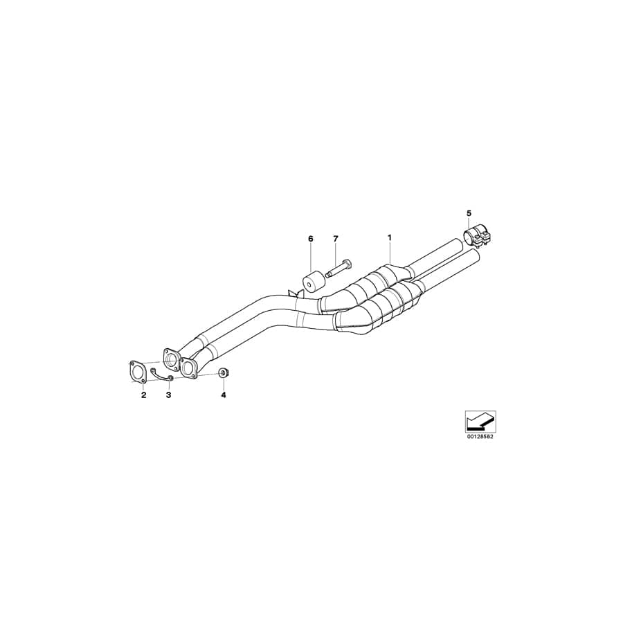 Genuine BMW 18107518713 E85 Exhaust Pipes With Primary Silencer (Inc. Z4) | ML Performance UK Car Parts