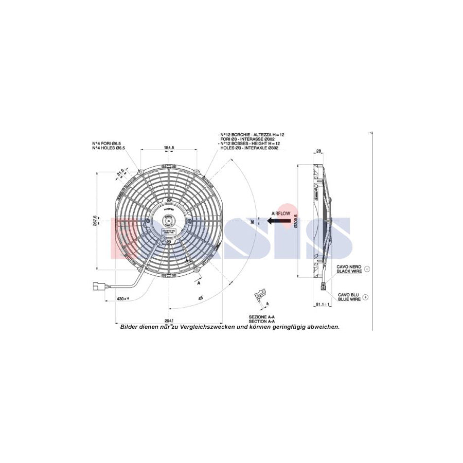 AKS Dasis 870013N Fan, Radiator | ML Performance UK