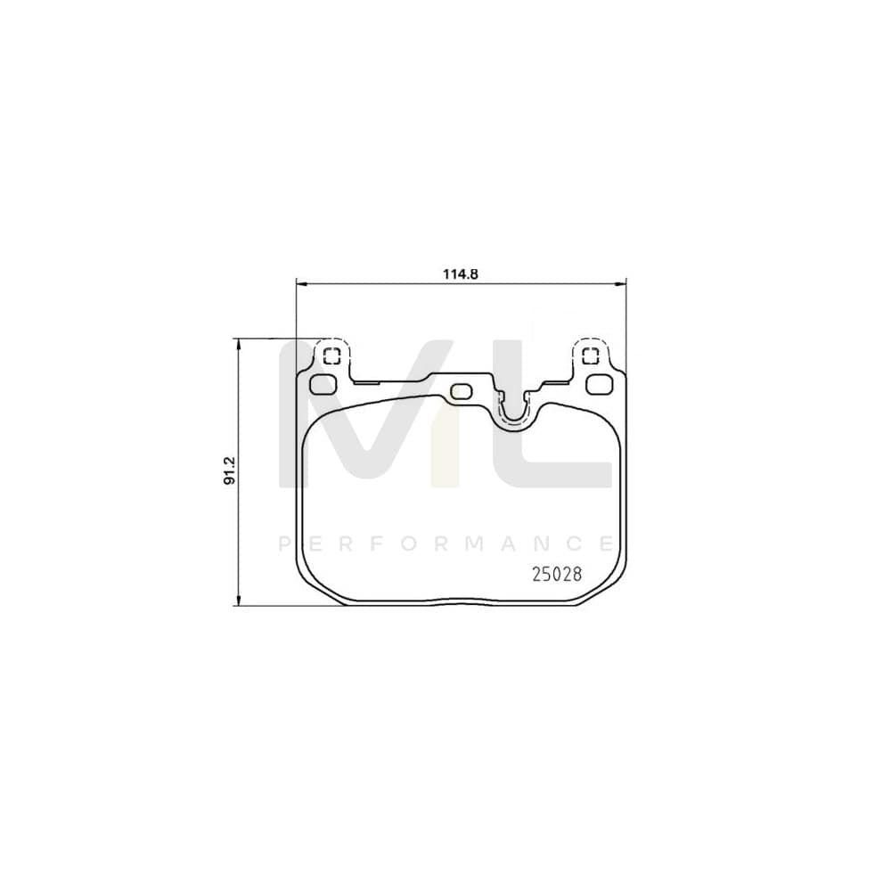 Brembo P 06 110 Brake Pad Set Prepared For Wear Indicator, With Anti-Squeak Plate | ML Performance Car Parts