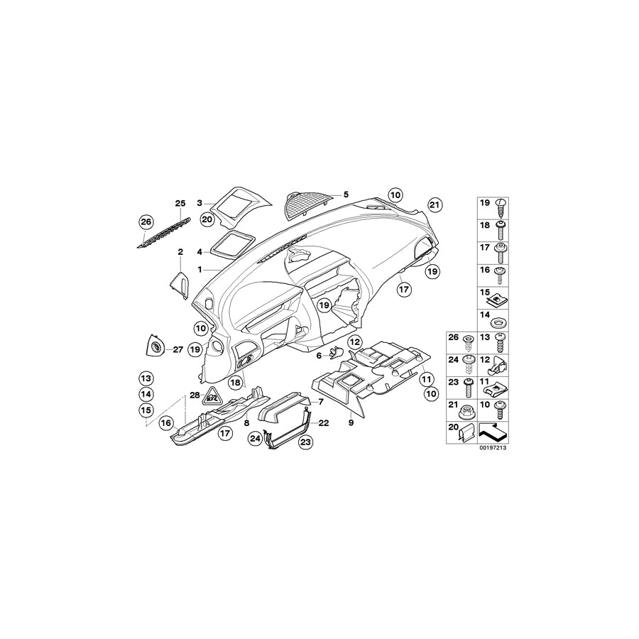 Genuine BMW 51168038511 E63 E64 Trim Panel, Active Knee Protector SCHWARZ (Inc. M6) | ML Performance UK