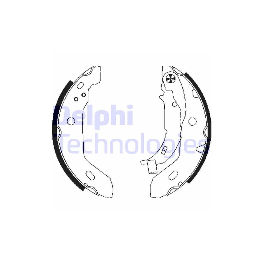 Delphi Ls1841 Brake Shoe Set Suitable For Mercedes-Benz A-Class (W168)