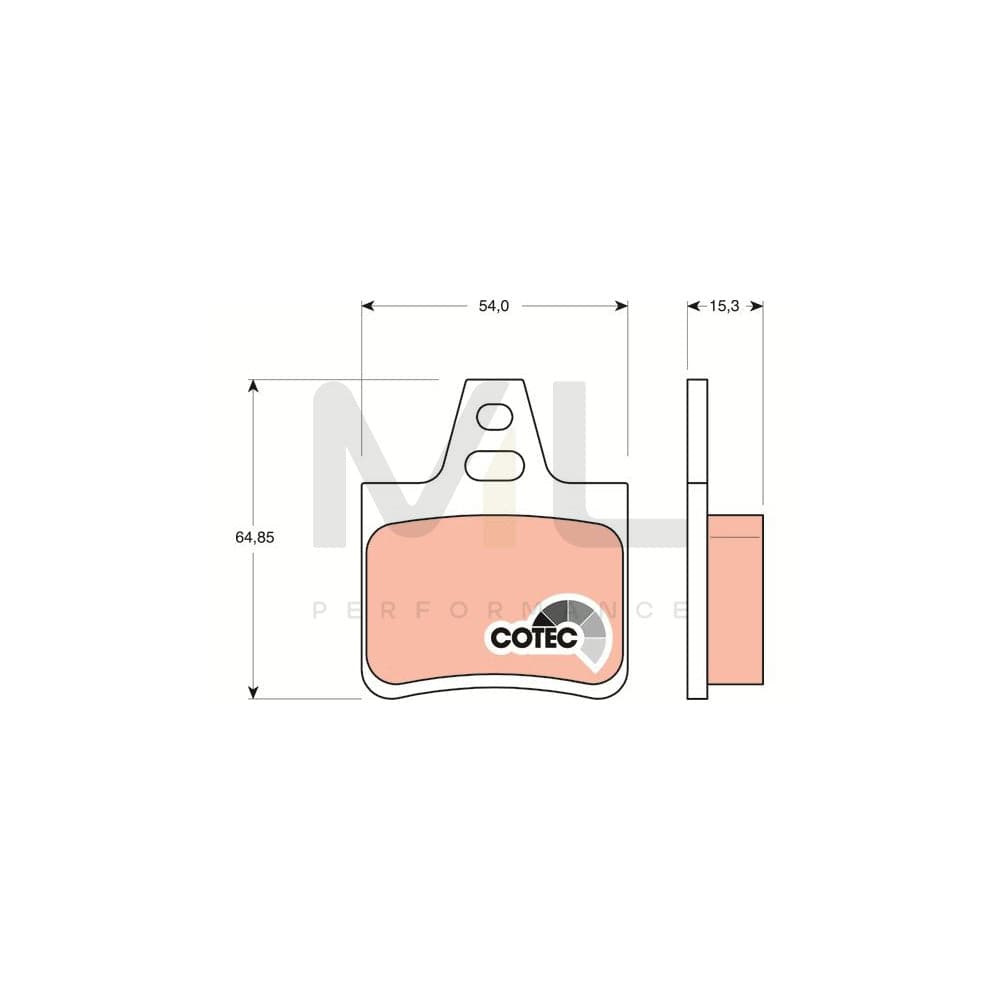 TRW Cotec Gdb1247 Brake Pad Set Not Prepared For Wear Indicator | ML Performance Car Parts