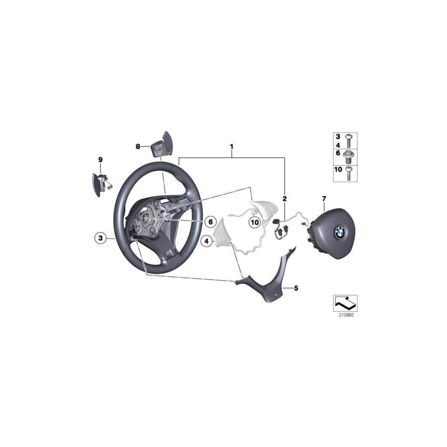 Genuine BMW 32306795204 E70 E71 M Sports Steer.-Wheel, Airbag, Leather (Inc. X5 M & X6 M) | ML Performance UK Car Parts