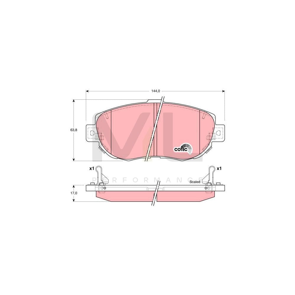 TRW Cotec Gdb3235 Brake Pad Set With Acoustic Wear Warning | ML Performance Car Parts