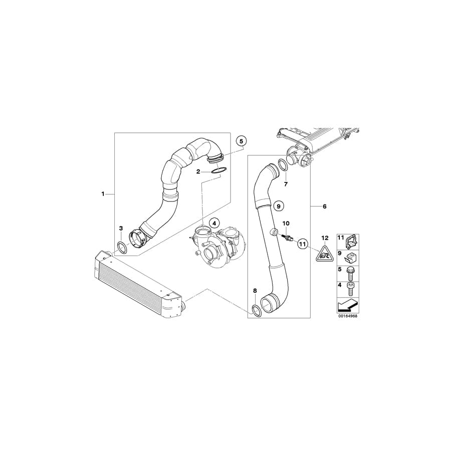 Genuine BMW 11617790143 E46 Charge Air Line (Inc. 330d, 330Cd & 330xd) | ML Performance UK Car Parts