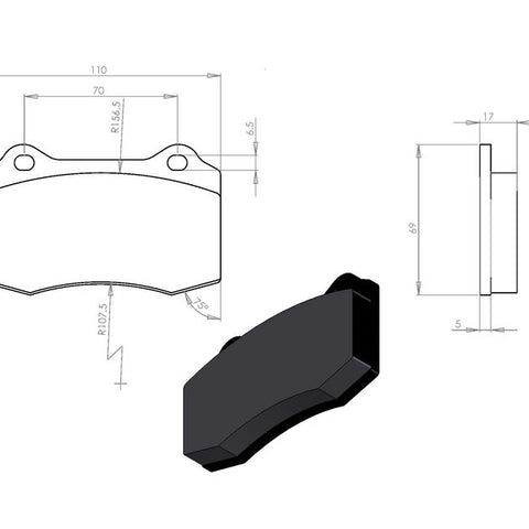 GENUINE FORD 2468760 FIESTA TAROX®* FORD PERFORMANCE FRONT BRAKE PAD KIT STRADA 122 (FAST ROAD) | ML Performance UK