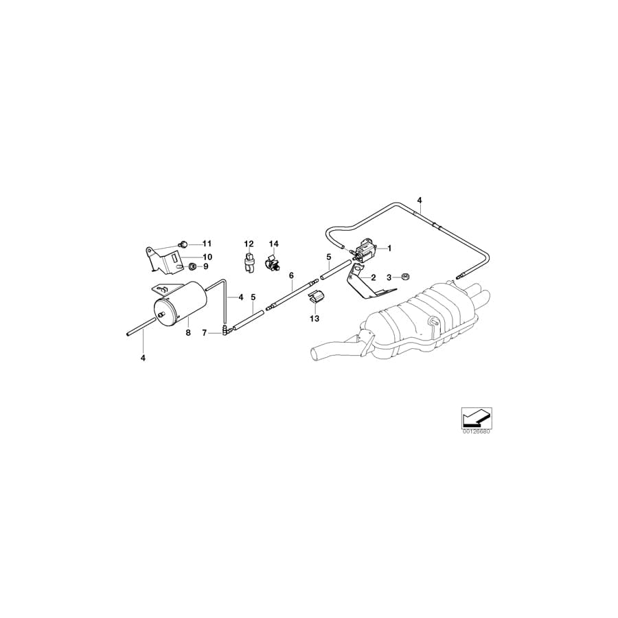 Genuine BMW 18107513300 E46 Bracket F Electric Change-Over Valve (Inc. 330Ci, 325xi & 325i) | ML Performance UK Car Parts