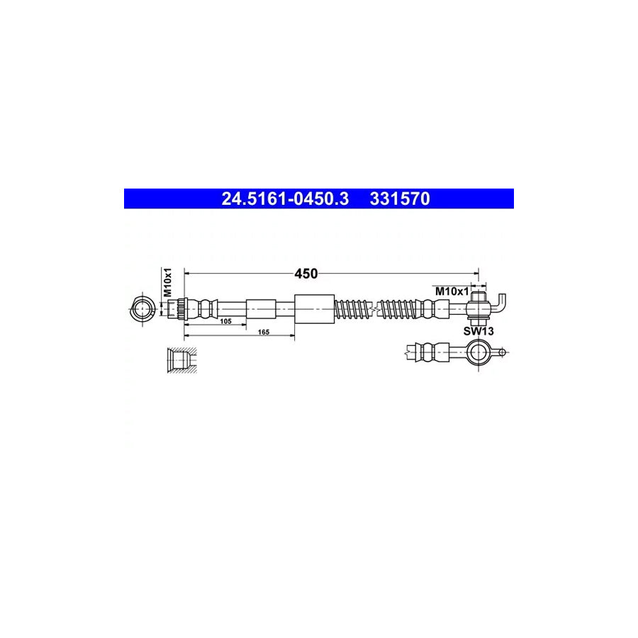 ATE 24.5161-0450.3 Brake Hose