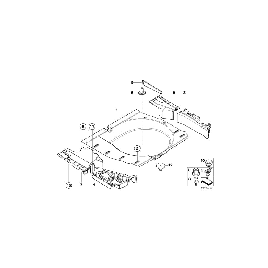 Genuine BMW 51478220068 E39 Luggage Comp.Indentation Trim Panel (Inc. 530i, 525d & 520i) | ML Performance UK Car Parts