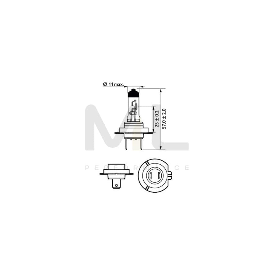 PHILIPS 12972XVPS2 Bulb, spotlight H7 12V 55W PX26d Halogen | ML Performance Car Parts