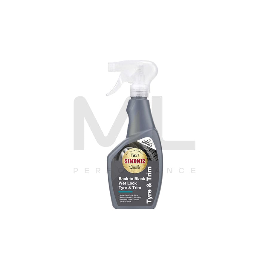 Simoniz SAPP0193A Back To Black Tyre & Trim (Wet Look Trigger) 500ml | ML Performance UK Car Parts