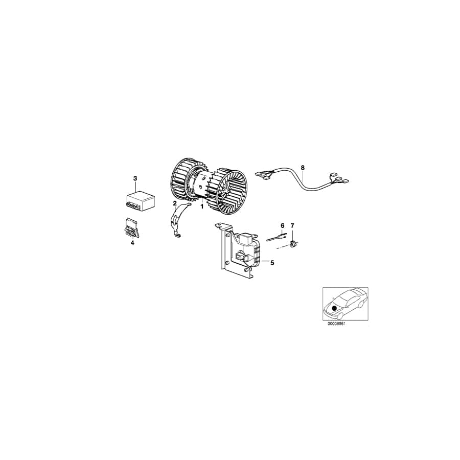 Genuine BMW 64116908475 E36 E52 Blower Unit (Inc. Z3) | ML Performance UK Car Parts