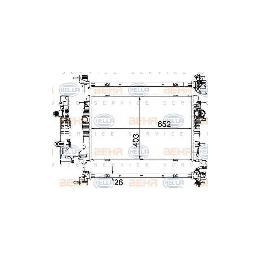 Hella 8MK 376 735-391 Engine Radiator