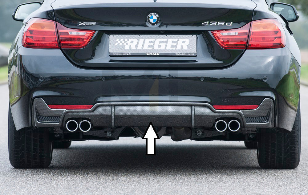 Rieger 00099269 BMW 4 Series F32 F33 F36 Rear Diffuser 1 | ML Performance UK Car Parts