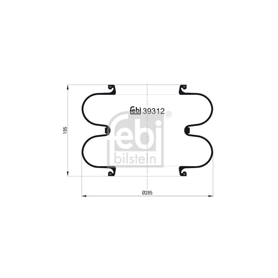 Febi Bilstein 39312 Boot, Air Suspension