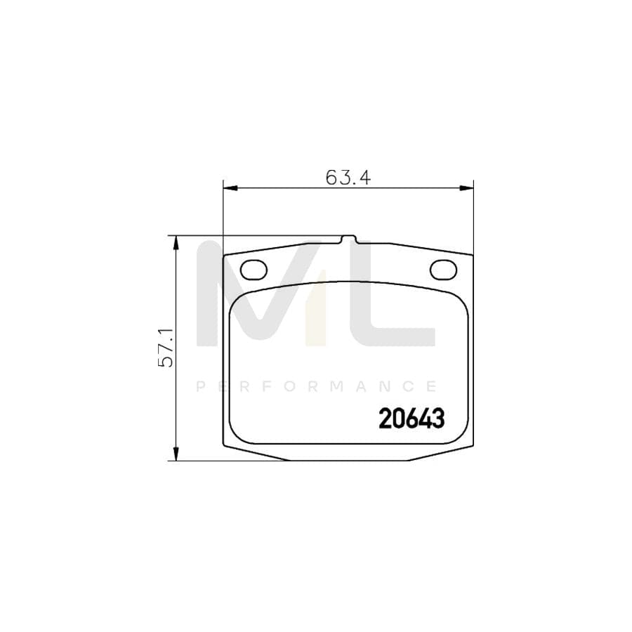 TEXTAR 2064301 Brake pad set not prepared for wear indicator | ML Performance Car Parts