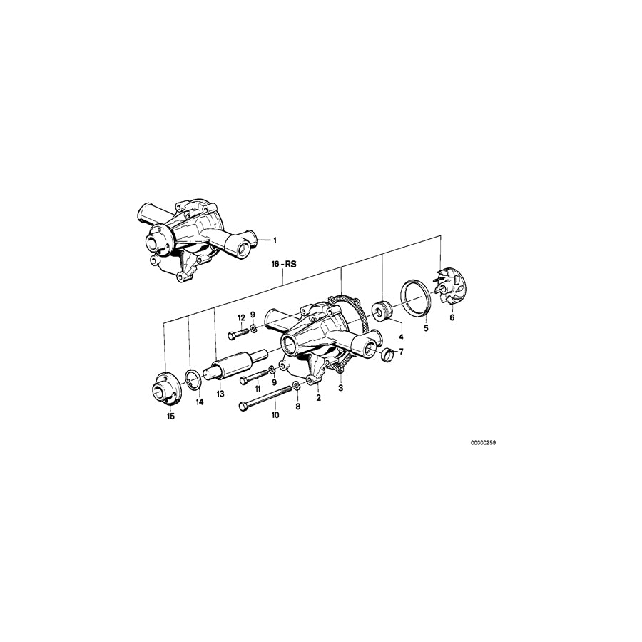 Genuine BMW 11511259661 E12 Exch. Water Pump (Inc. 520i) | ML Performance UK Car Parts