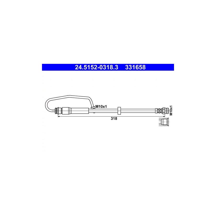 ATE 24.5152-0318.3 Brake Hose