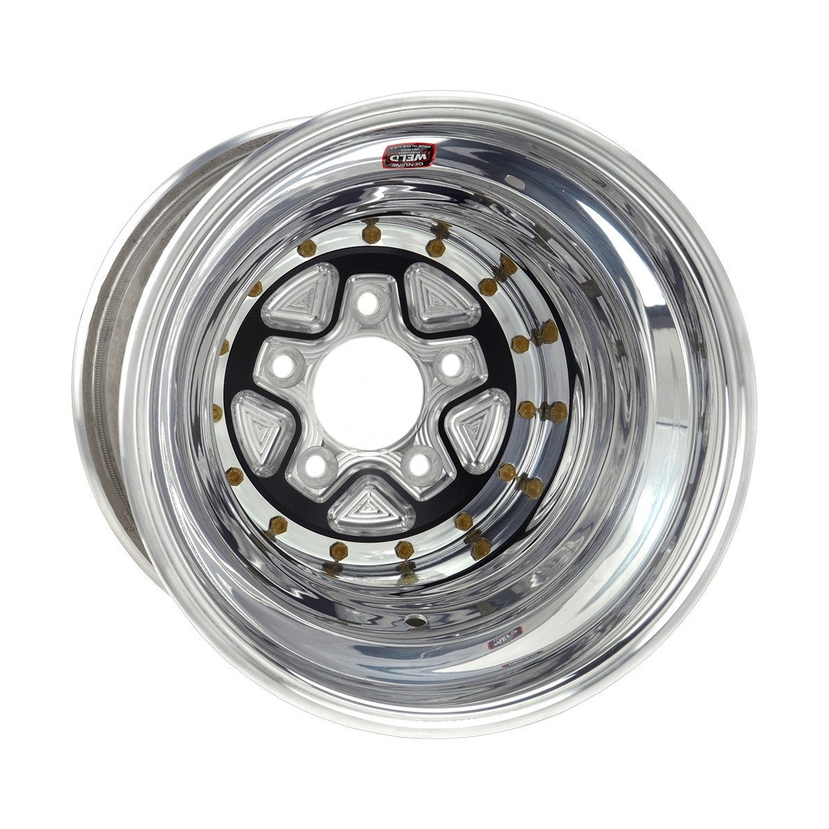 Weld 89B-616560UB Alumastar Pro Wheel 16x16 5x5.5 ET-89 BS5 Black Center - Polished Shell