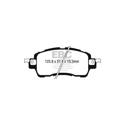 EBC DPX2275 Mazda Nissan Ultimax Front Brake Pads (Inc. Mazda 2 & Kicks) 2 | ML Performance UK Car Parts