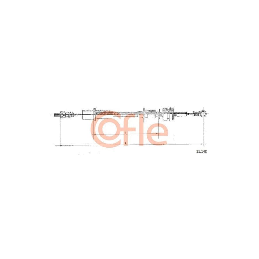 Cofle 92.11.148 Throttle Cable