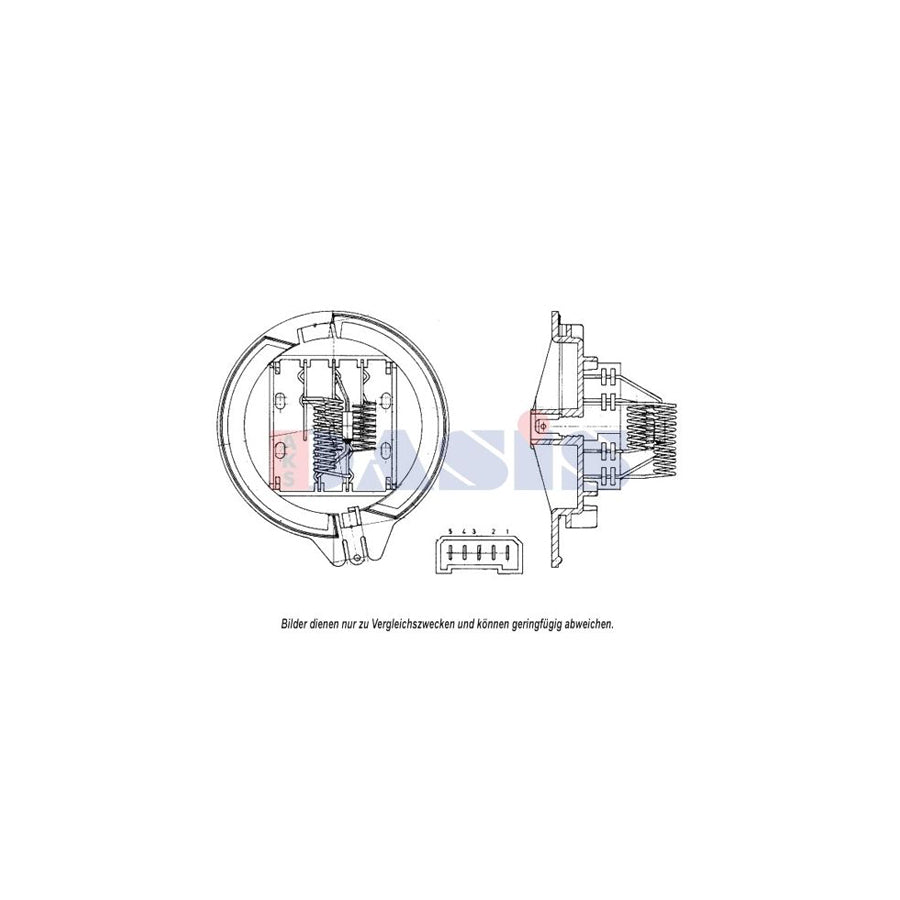 AKS Dasis 700140N Blower Motor Resistor For Citroën Xantia | ML Performance UK