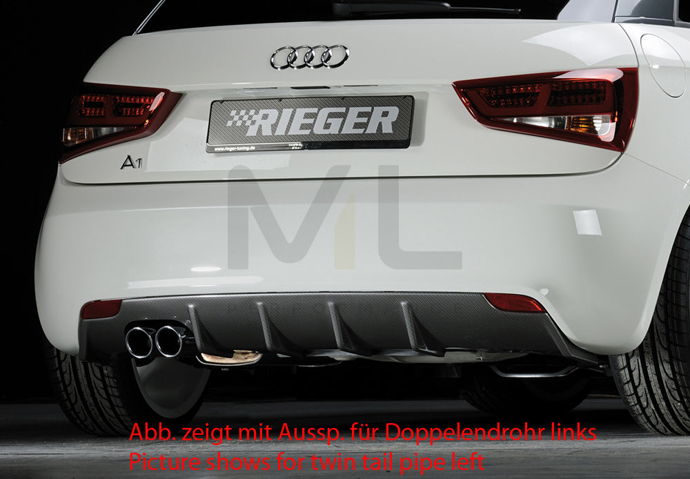 Rieger 00099874 Audi 8X A1 Rear Diffuser 1 | ML Performance UK Car Parts