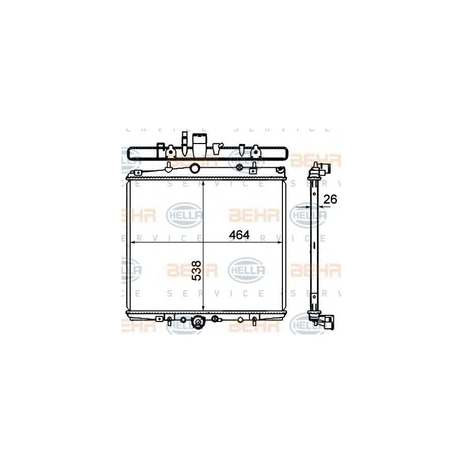 Hella 8MK 376 735-321 Engine Radiator