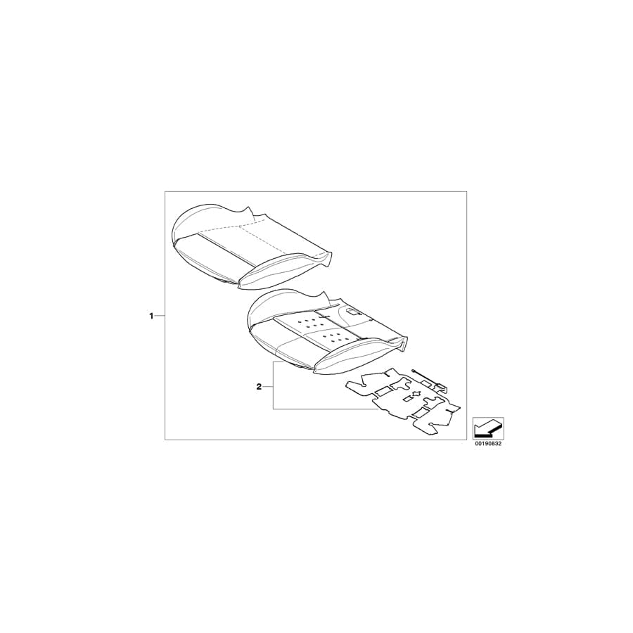 Genuine BMW 52108037950 E85 E86 Seat Upholstery, Leather PERLBEIGE (Inc. Z4 2.5i, Z4 M3.2 & Z4 3.0i) | ML Performance UK Car Parts