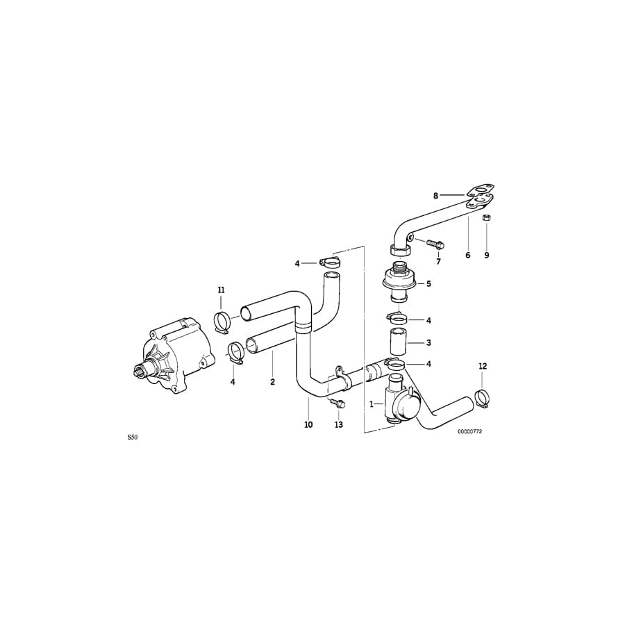 Genuine BMW 11721318475 E36 Air Intake Tube (Inc. M3 & Z3 M) | ML Performance UK Car Parts