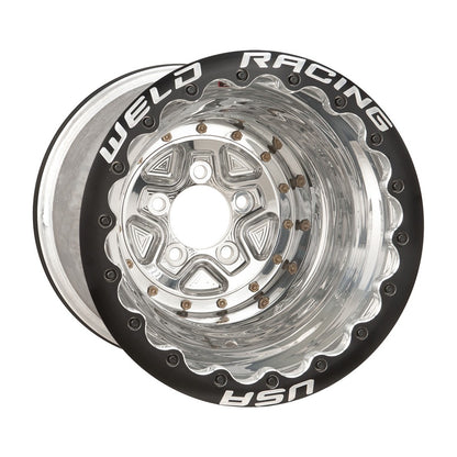 Weld 89B-616560UB Alumastar Pro Wheel 16x16 5x5.5 ET-89 BS5 Black Center - Polished Shell