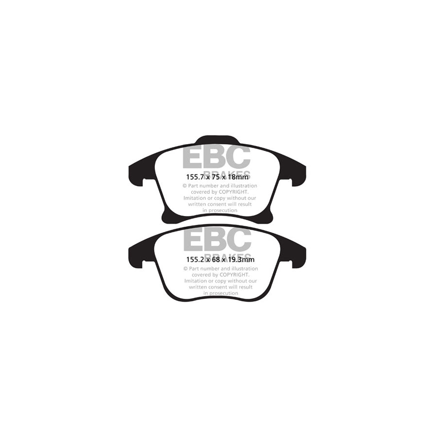 EBC DP22159 Ford Greenstuff Front Brake Pads - ATE Caliper 2 | ML Performance UK Car Parts