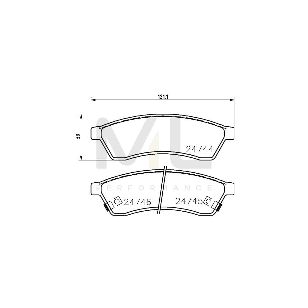 Hella 8DB 355 014-491 Brake Pad Set With Acoustic Wear Warning | ML Performance Car Parts