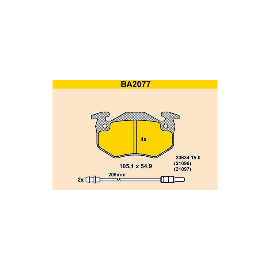 Barum BA2077 Brake Pad Set